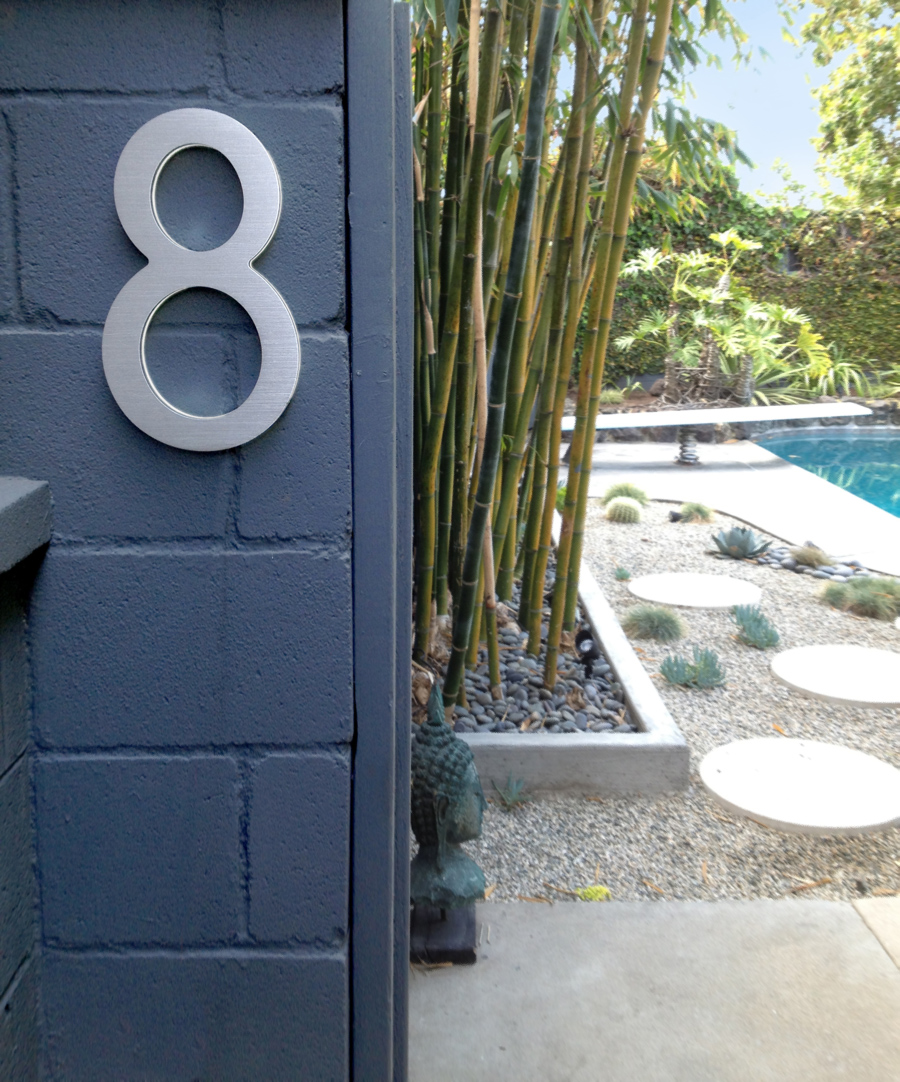 Modern 16" Lighted Led House Numbers by Luxello LED Signage